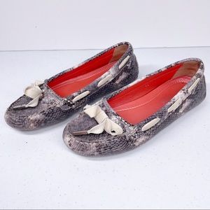AQUATALIA Snake Print Drivers Driving Loafer Women's 7.5
